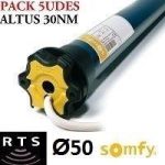 PACK 5 UNIDADES: Motor Somfy ALTUS RTS vía radio 30/12
