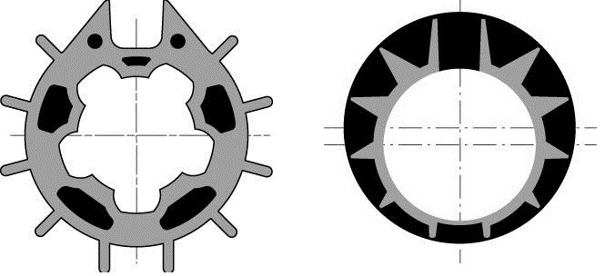 ADAPTADOR MOTOR PARA EJE DE TOLDO 70 OJIVA REDONDO