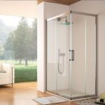Mampara angular modelo Serie 300 (2 fijas hojas fijas + 2 hojas correderas)