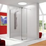 Mampara de ducha fija + puerta abatible Serie FRESH(FR423)
