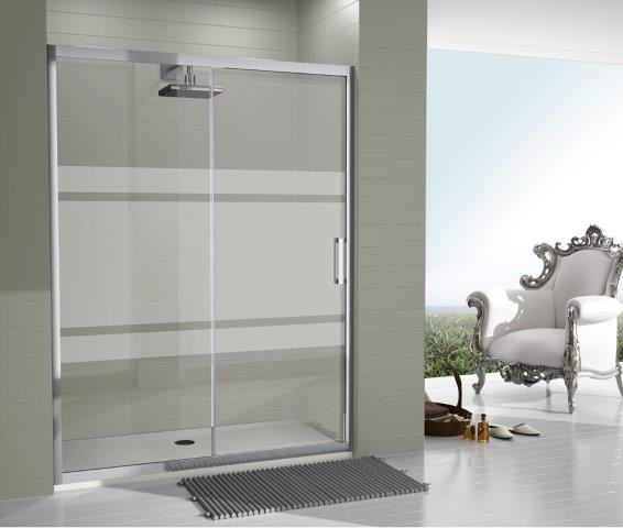 Mampara corredera modelo Serie 300 (1 hoja corredera + 1 hoja fija) (DECORADO BALI)