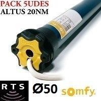 PACK 5 UNIDADES: Motor Somfy ALTUS RTS vía radio 20/12